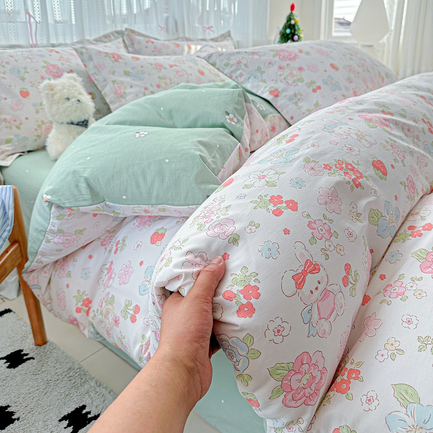 Cotton 12868 printing bedding set